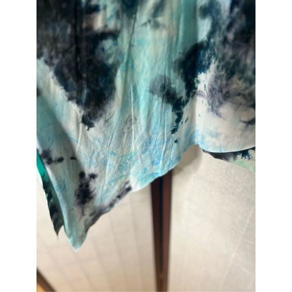ALYSSA THOMAS TIE  DYE ASYMMETRICAL BLOUSE SIZE S/M‎ - Picture 3 of 5